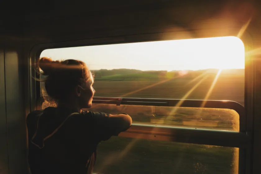Sunset train